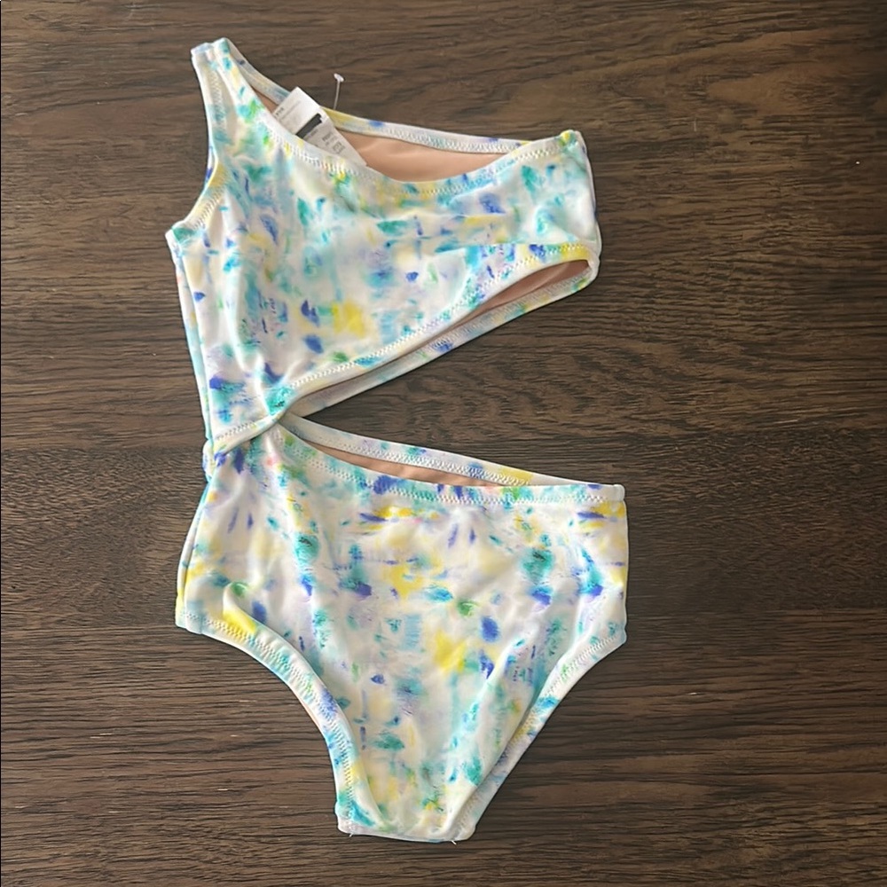 Colorful One-Shoulder Swimsuit